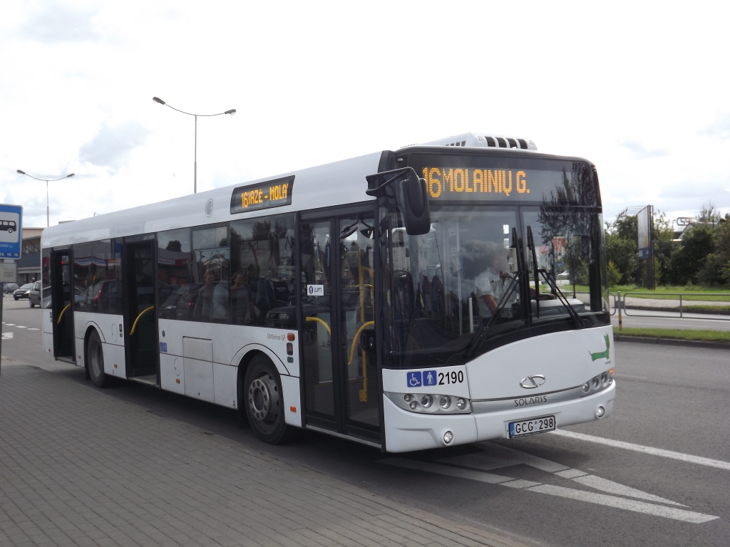 Литва, Solaris Urbino III 12 hybrid № 2190