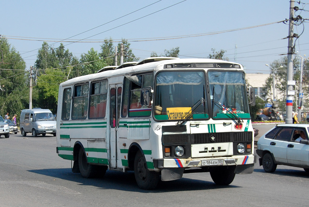 Омская область, ПАЗ-3205 (00) № О 184 ЕН 55