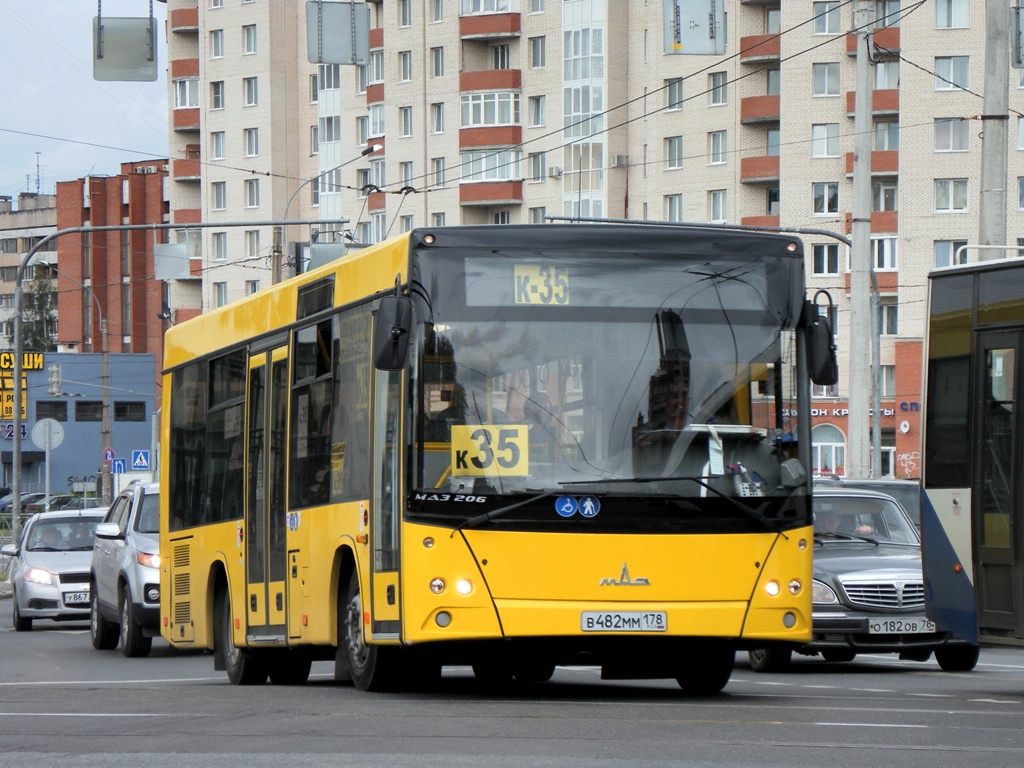 Санкт-Петербург, МАЗ-206.068 № В 482 ММ 178