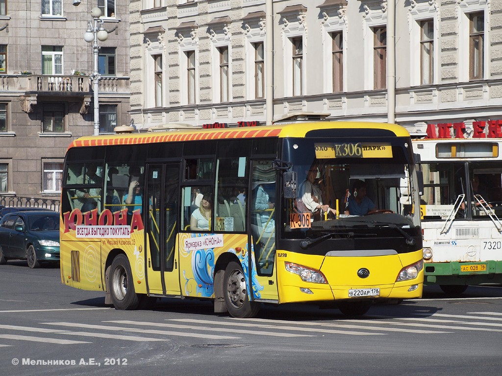 Санкт-Петербург, Yutong ZK6852HG № В 220 АР 178