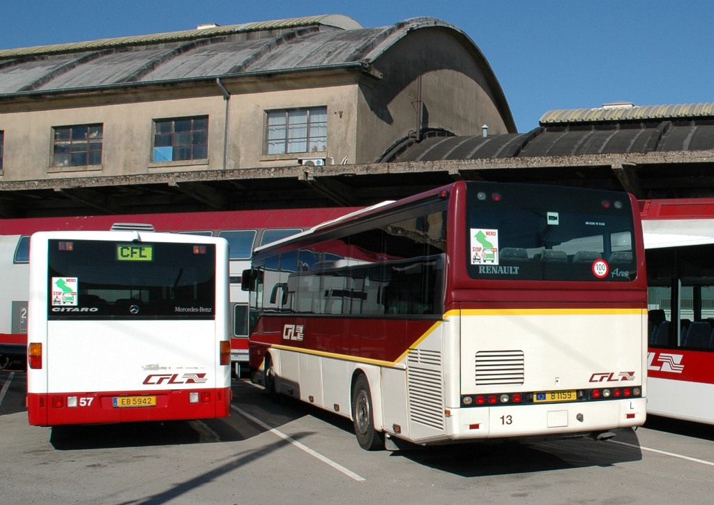 Люксембург, Mercedes-Benz O530Ü Citaro Ü № 57; Люксембург, Renault Ares № 13