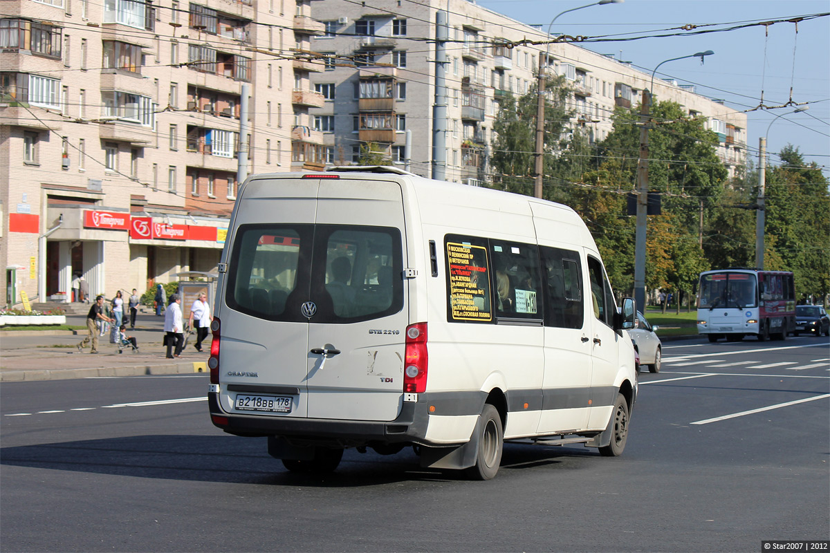 Санкт-Петербург, БТД-2219 (Volkswagen Crafter) № В 218 ВВ 178