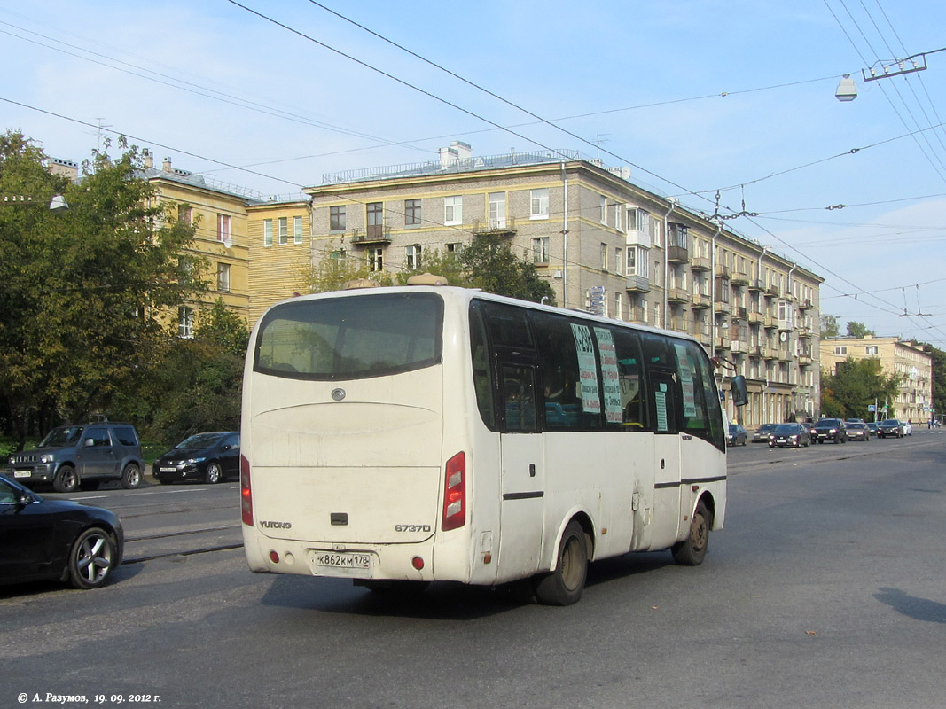 Санкт-Петербург, Yutong ZK6737D № К 862 КМ 178