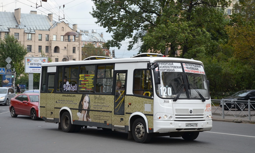 Санкт-Петербург, ПАЗ-320412-05 № 7619