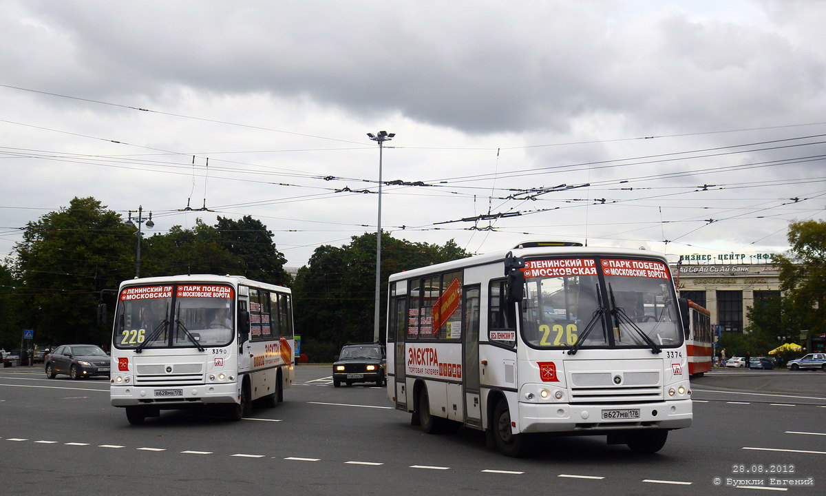 Санкт-Петербург, ПАЗ-320402-05 № n390; Санкт-Петербург, ПАЗ-320402-05 № n374