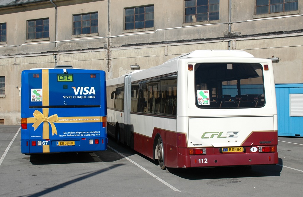 Люксембург, Mercedes-Benz O530G Citaro G № 67; Люксембург, Berkhof Europa 2000NL № 112