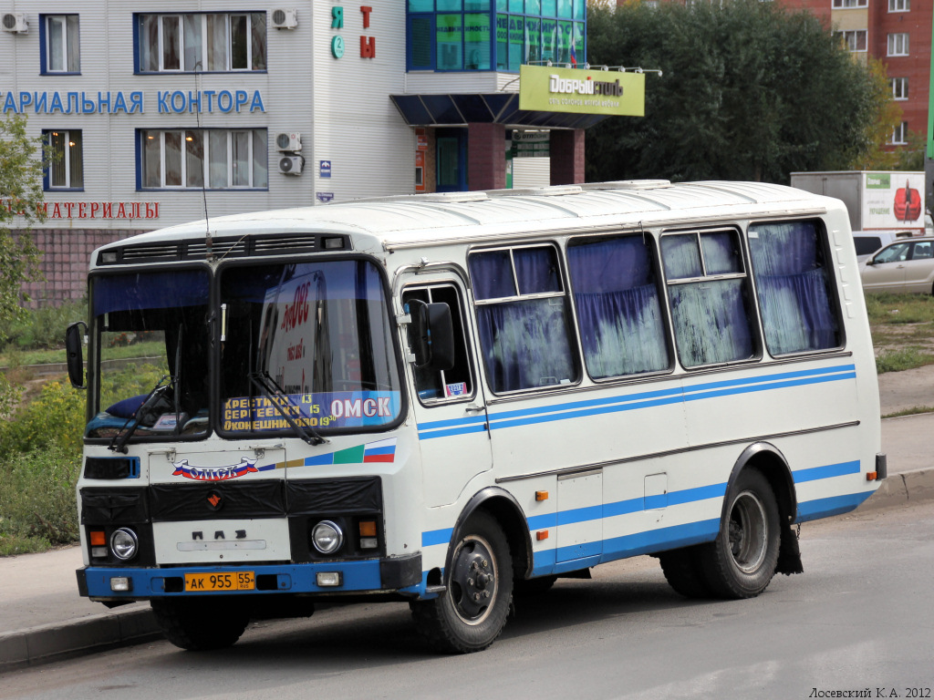 Омская область, ПАЗ-3205 (00) № АК 955 55