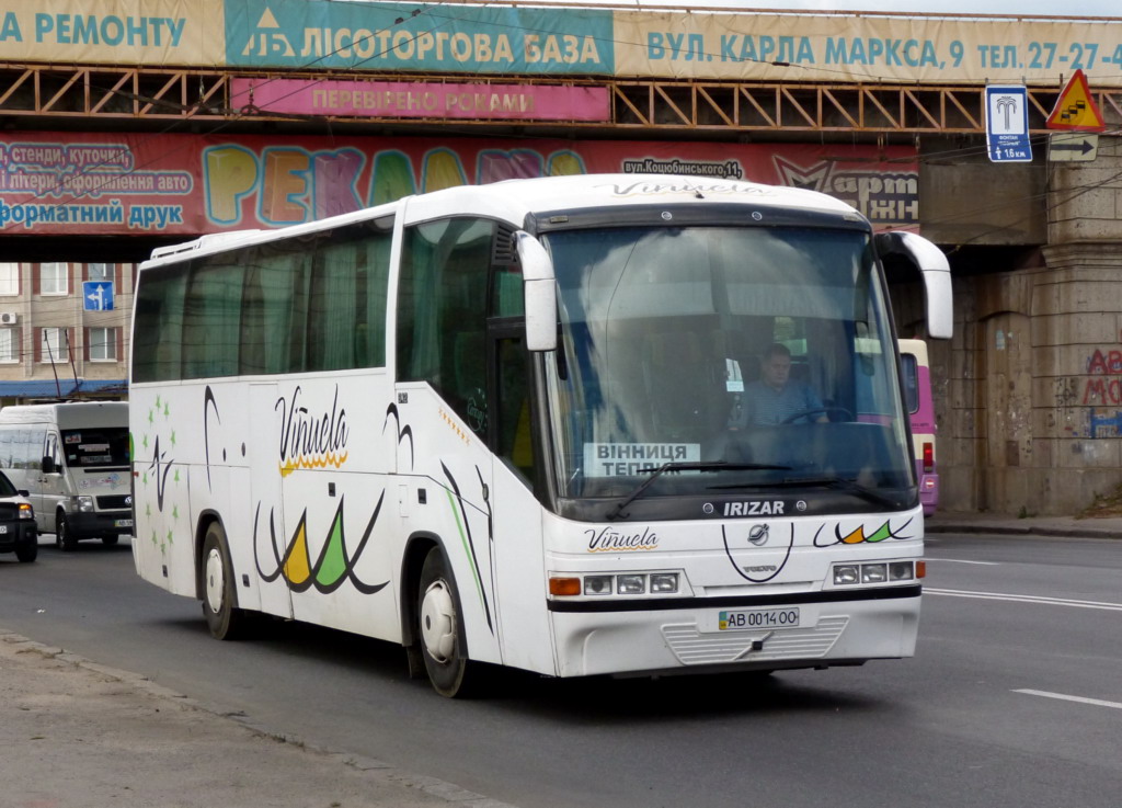 Винницкая область, Irizar Century 12.35 № AB 0014 OO