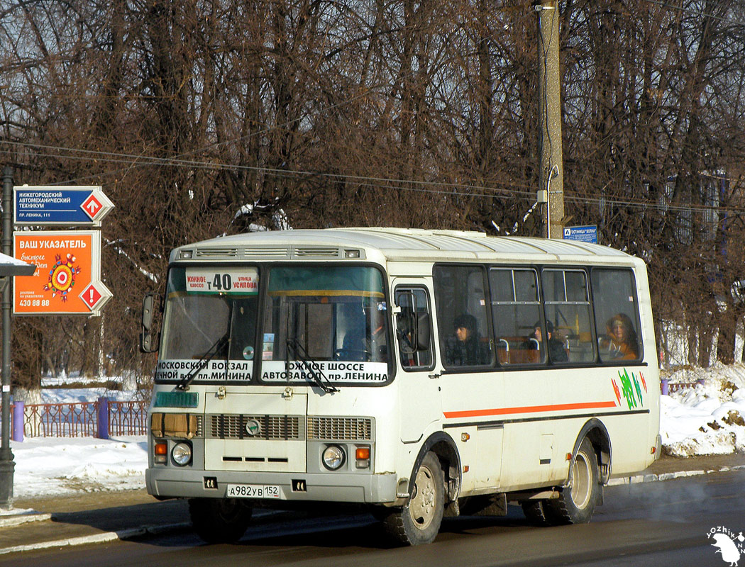 Nizhegorodskaya region, PAZ-32054 # А 982 УВ 152