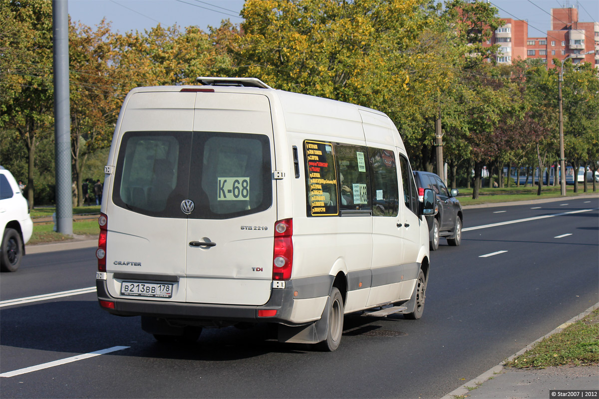 Санкт-Петербург, БТД-2219 (Volkswagen Crafter) № В 213 ВВ 178