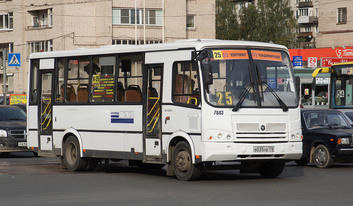 Санкт-Петербург, ПАЗ-320412-05 № 7843