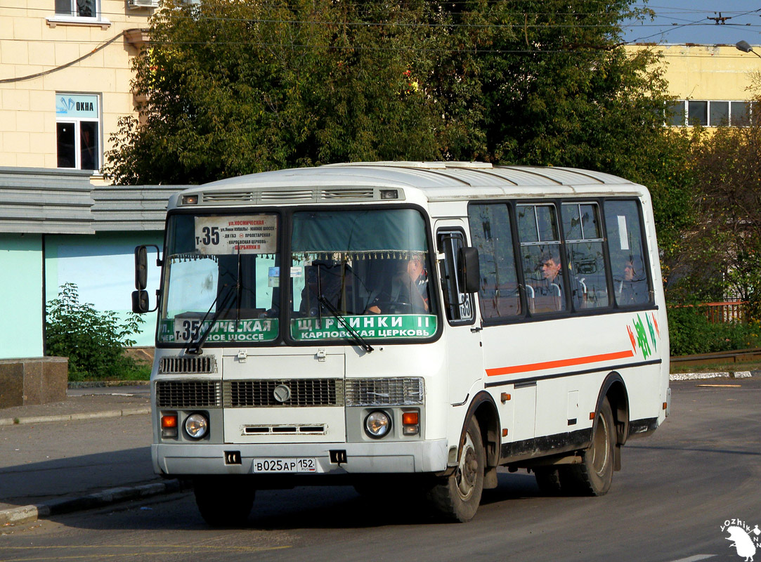 Нижегородская область, ПАЗ-32054 № В 025 АР 152