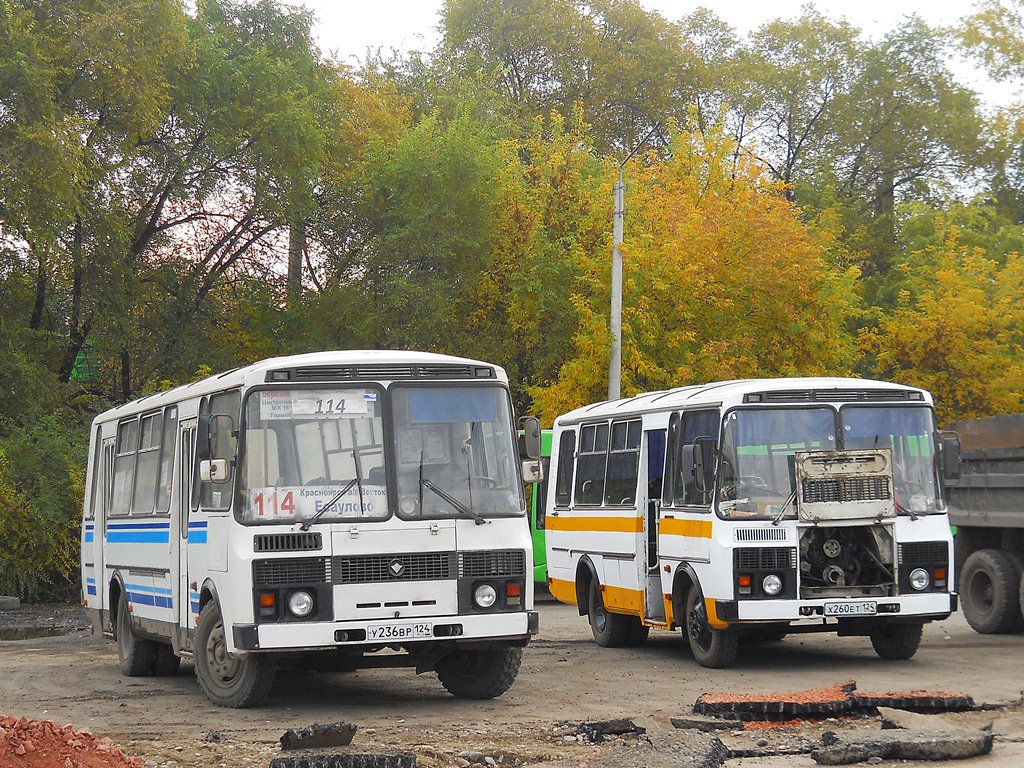 Красноярский край, ПАЗ-4234 № У 236 ВР 124; Красноярский край, ПАЗ-3205 (00) № Х 260 ЕТ 124