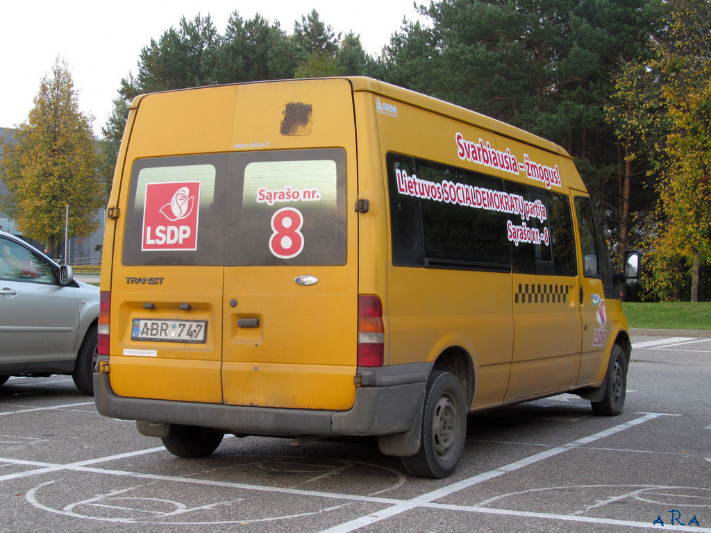 Lithuania, Ford Transit 85T300 # ABR 747