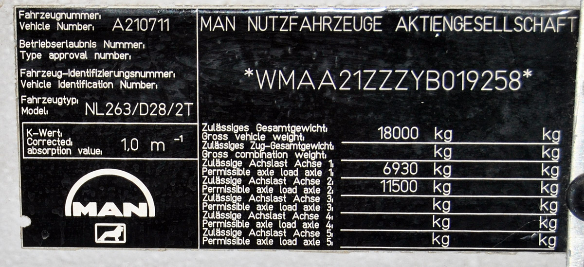 Пермский край, MAN A21 NL263 № В 133 ЕА 159