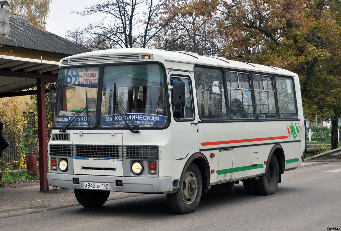 Нижегородская область, ПАЗ-32054 № А 942 ОК 152