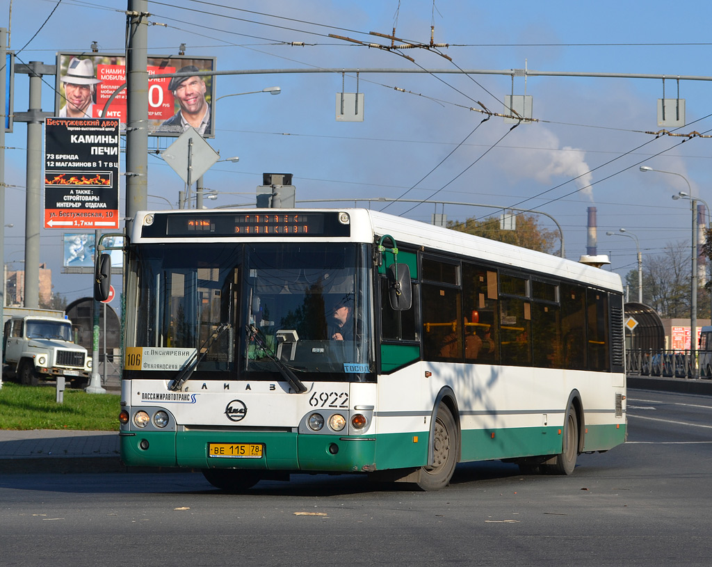 Санкт-Петербург, ЛиАЗ-5292.20 № 6922