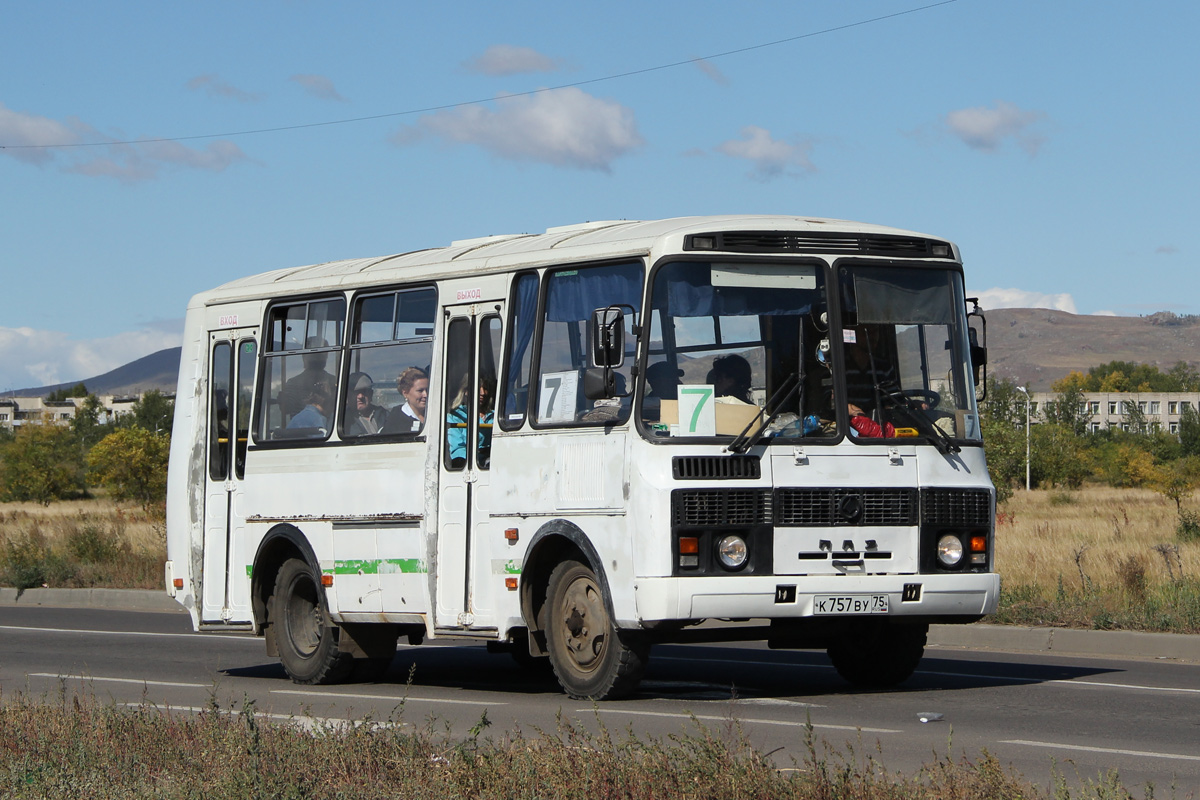 Забайкальский край, ПАЗ-32054 № К 757 ВУ 75