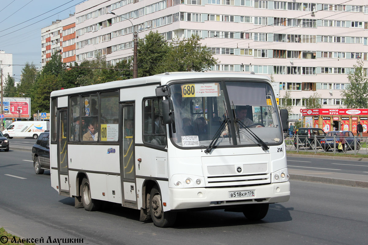 Санкт-Петербург, ПАЗ-320402-05 № 214