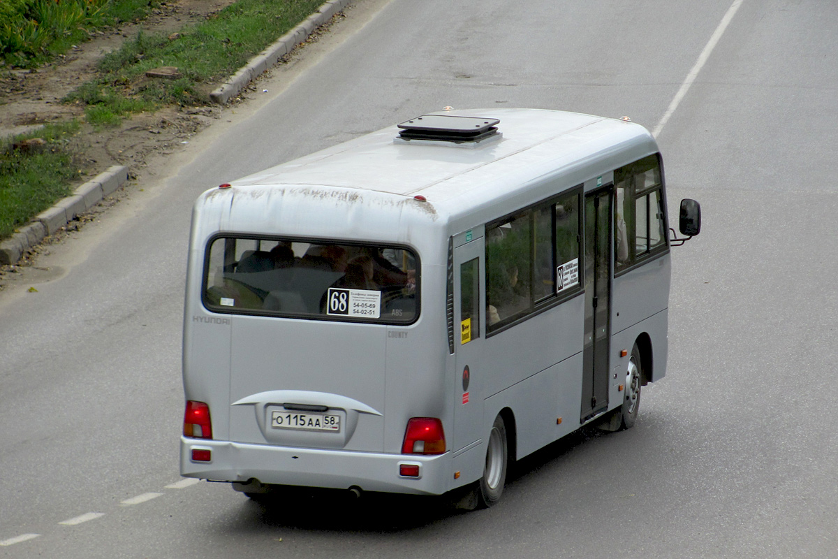 Пензенская область, Hyundai County LWB (группа ТагАЗ) № О 115 АА 58