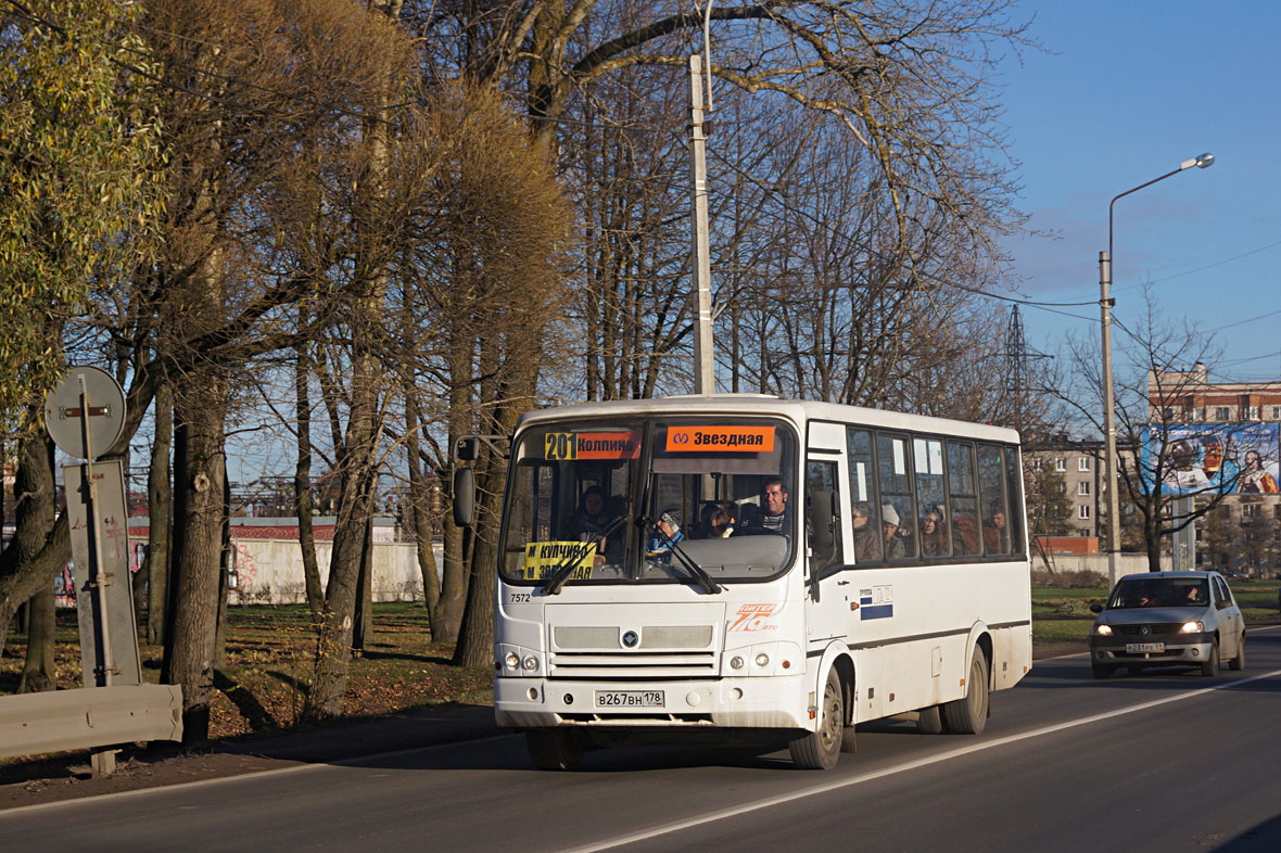 Санкт-Петербург, ПАЗ-320412-05 № 7572