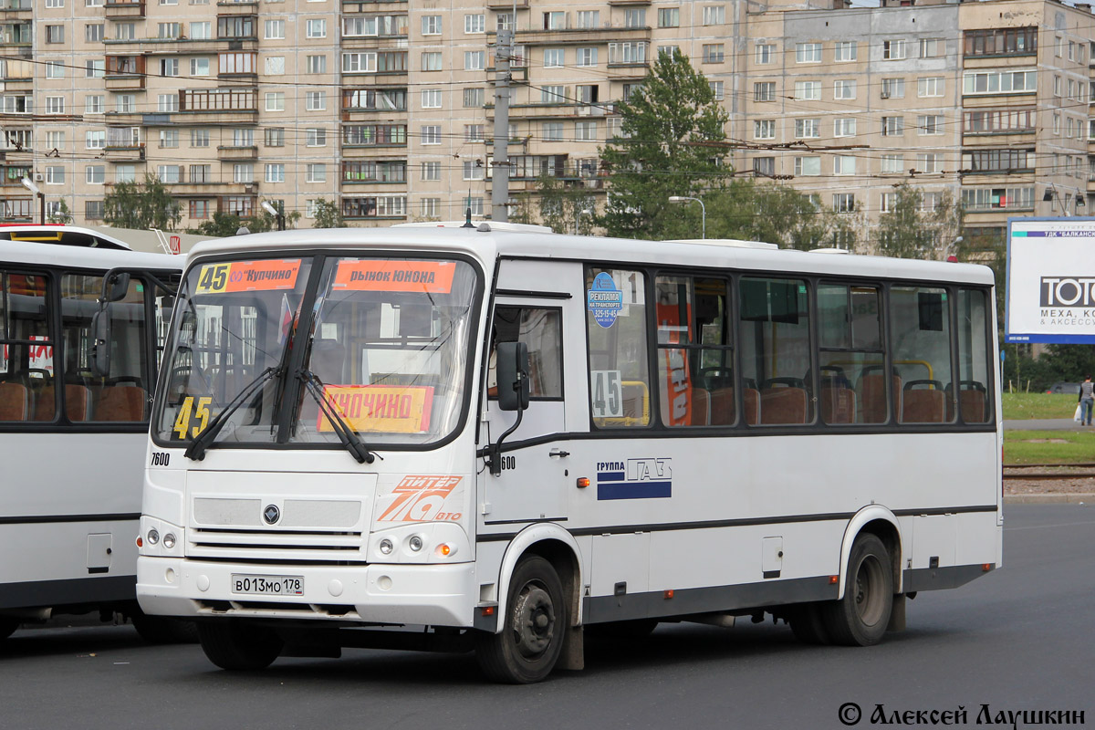 Санкт-Петербург, ПАЗ-320412-05 № 7600