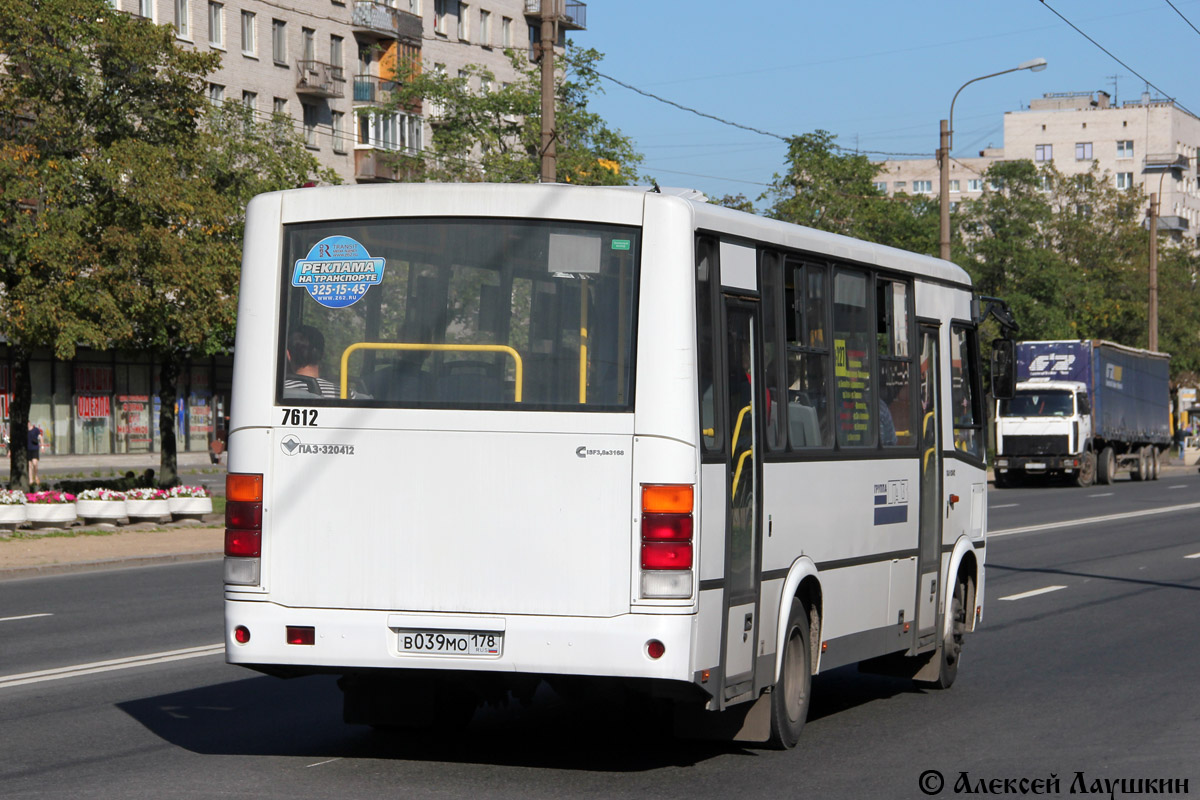 Санкт-Петербург, ПАЗ-320412-05 № 7612