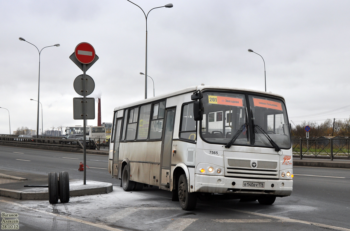 Санкт-Петербург, ПАЗ-320412-05 № 7565