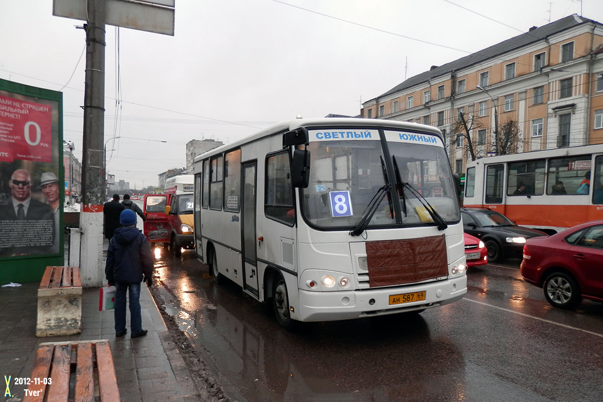 Тверская область, ПАЗ-320302-08 № АН 587 69