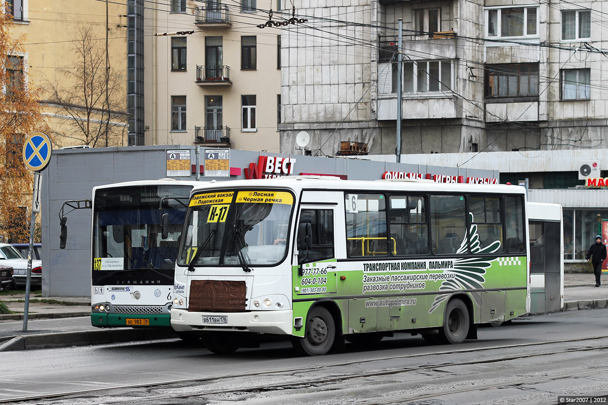 Санкт-Петербург, ПАЗ-320402-03 № В 611 ВН 178