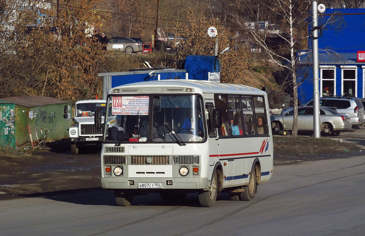 Novosibirsk region, PAZ-32054 Nr. В 807 СТ 154