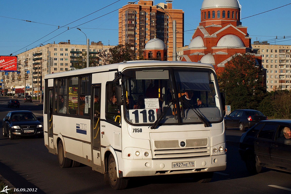 Санкт-Петербург, ПАЗ-320412-05 № 7850