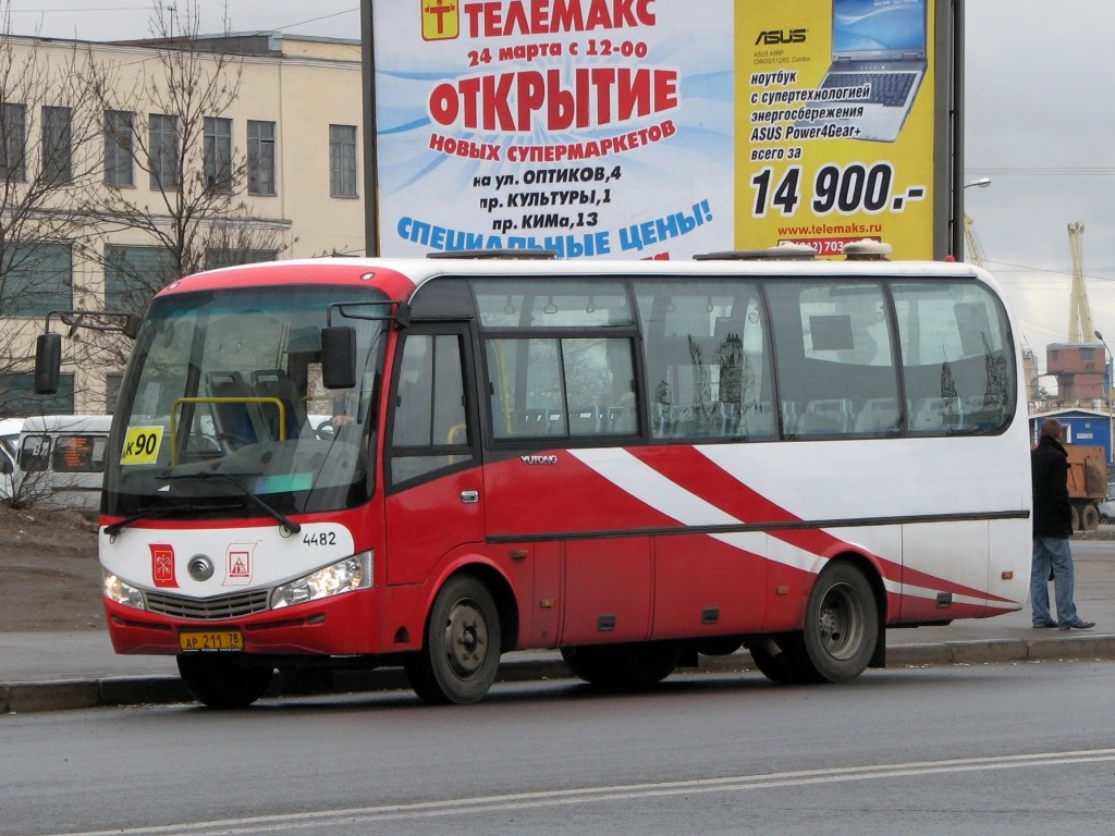 Санкт-Петербург, Yutong ZK6737D № n482