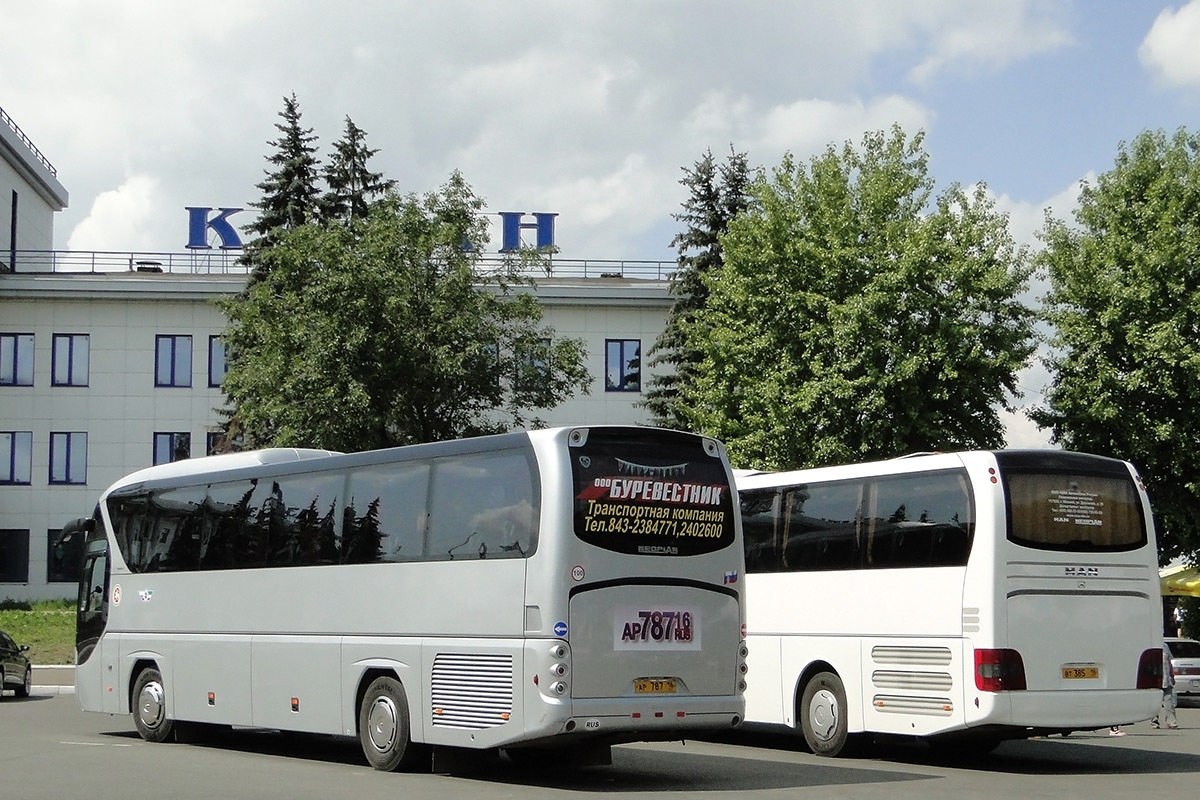 Татарстан, Neoplan P21 N2216SHD Tourliner SHD № АР 787 16; Татарстан, MAN R07 Lion's Coach RHC444 № ВТ 385 16