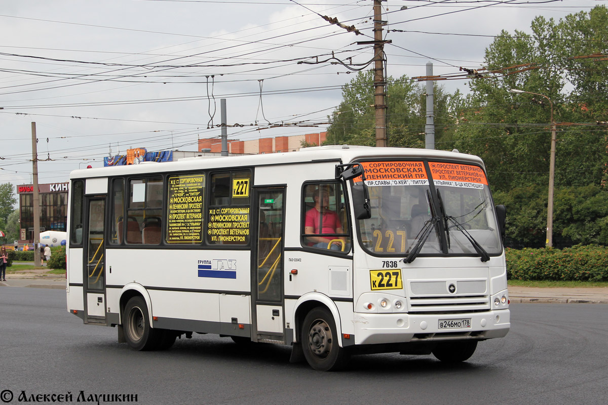 Санкт-Петербург, ПАЗ-320412-05 № 7636