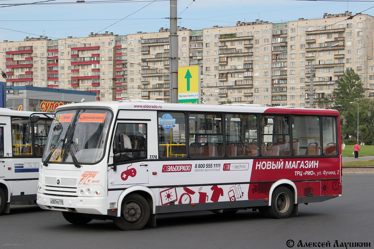 Санкт-Петербург, ПАЗ-320412-05 № 7774