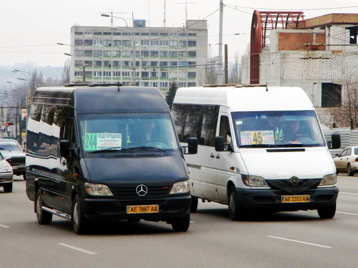 Dnipropetrovská oblast, Mercedes-Benz Sprinter W903 311CDI č. AE 7887 AA; Dnipropetrovská oblast, Mercedes-Benz Sprinter W903 316CDI č. AE 2353 AA