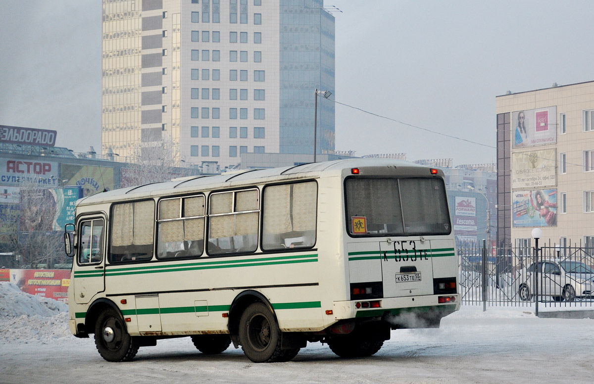 Омская область, ПАЗ-32053 № К 653 ТЕ 55