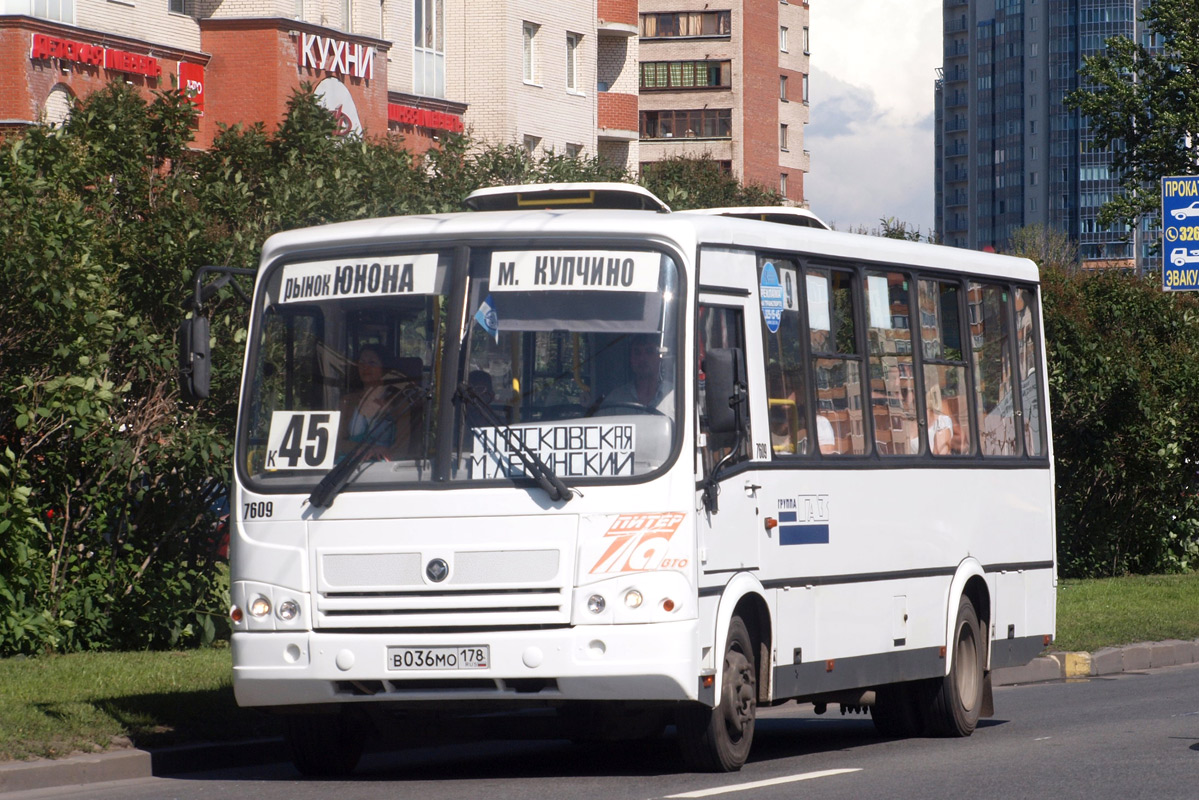 Санкт-Петербург, ПАЗ-320412-05 № 7609