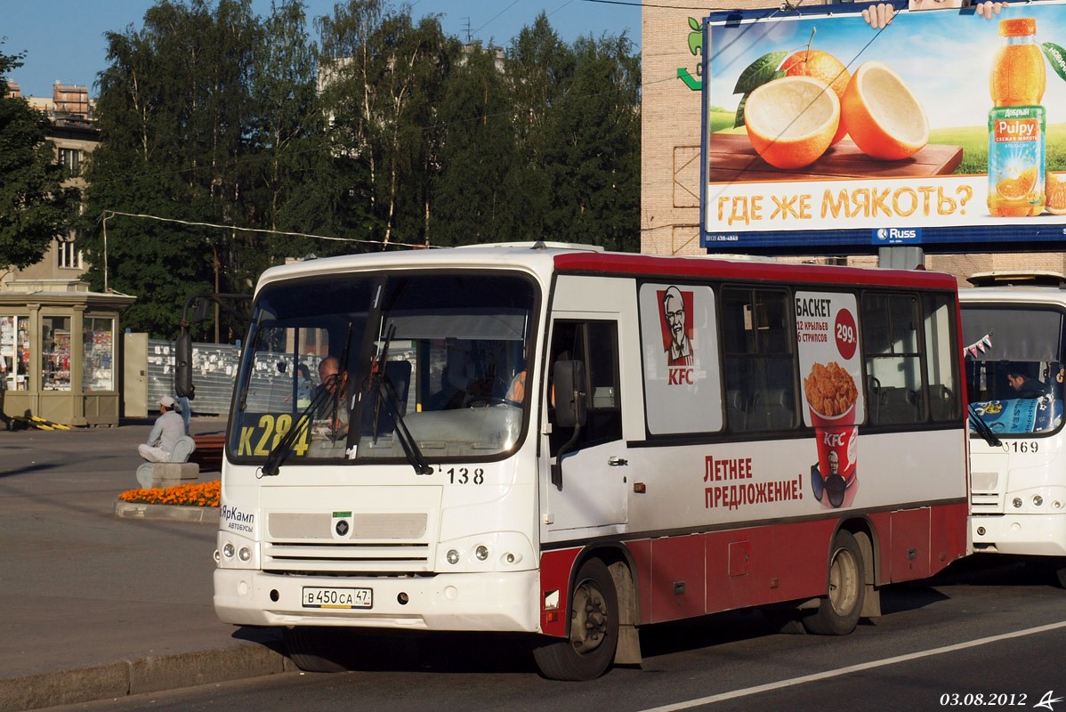 Санкт-Петербург, ПАЗ-320402-03 № 138