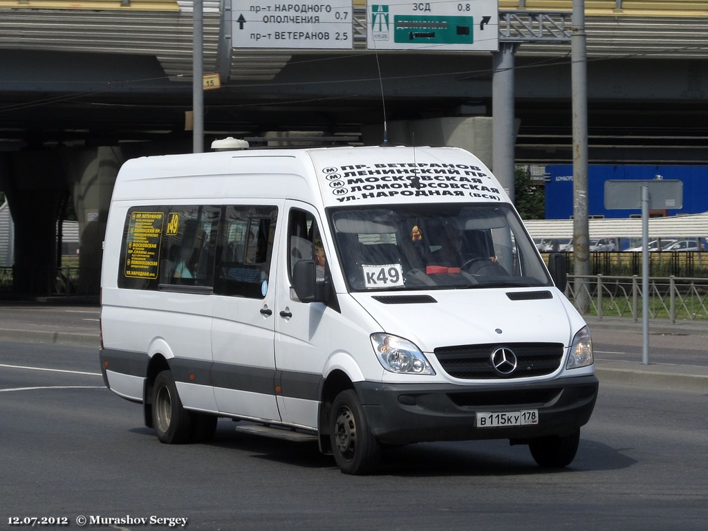 Санкт-Петербург, Луидор-22360C (MB Sprinter) № В 115 КУ 178