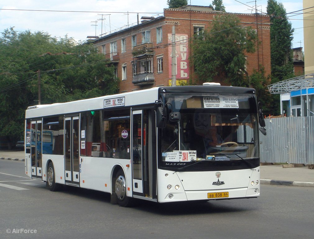 Саратовская область, МАЗ-203.065 № ВВ 838 64