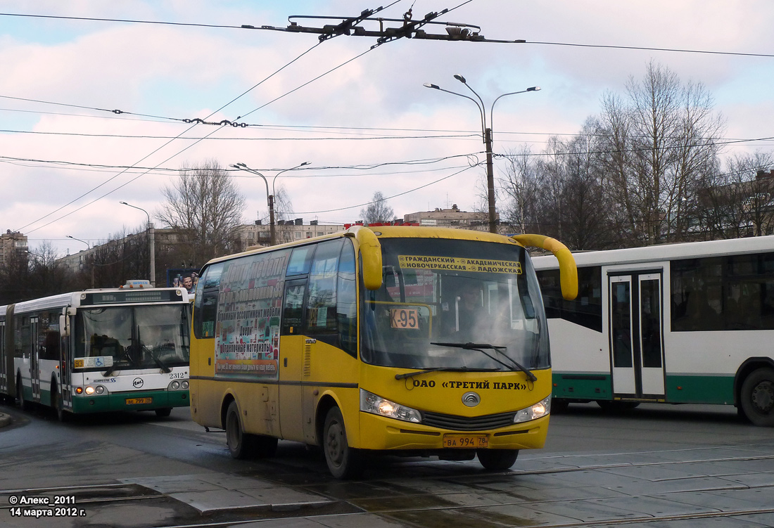 Санкт-Петербург, Yutong ZK6737D № ВА 994 78