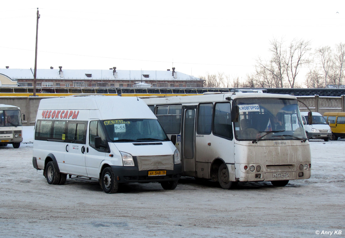 Татарстан, Нижегородец-222700  (Ford Transit) № АР 548 16; Чувашия, Богдан А09212 № А 072 УВ 21; Чувашия — Разные фотографии