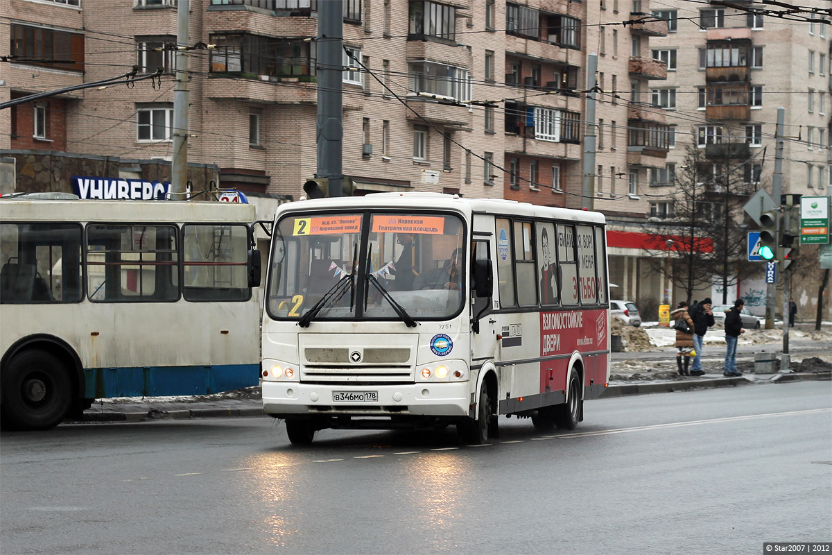 Санкт-Петербург, ПАЗ-320412-05 № 7751