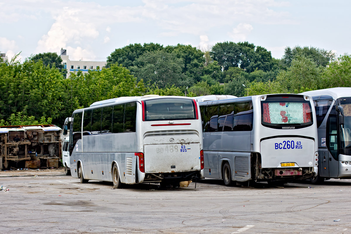 Самарская область, Higer KLQ6129Q № ЕК 030 63; Самарская область, Neoplan P21 N2216SHD Tourliner SHD № ВС 260 63; Самарская область — Автобусные парки, автокомбинаты, автопредприятия