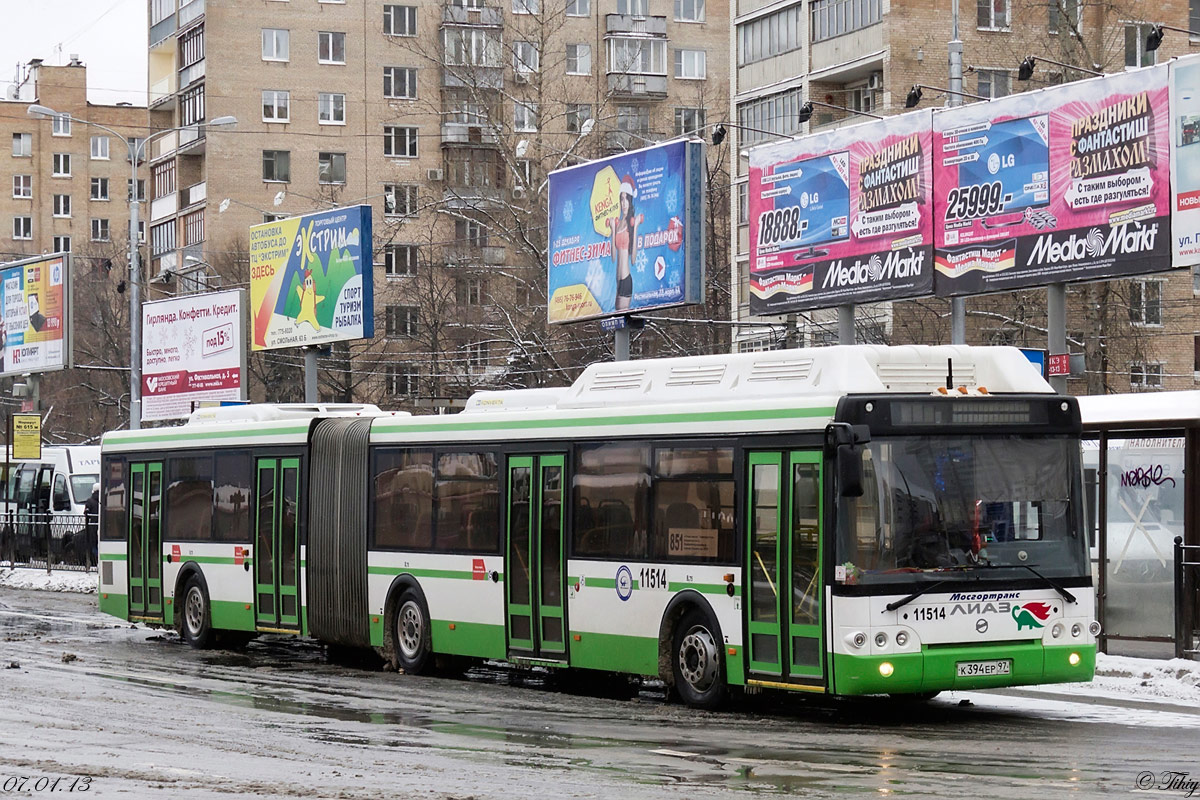 Москва, ЛиАЗ-6213.71 № 11514