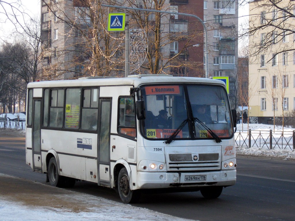 Санкт-Петербург, ПАЗ-320412-05 № 7594