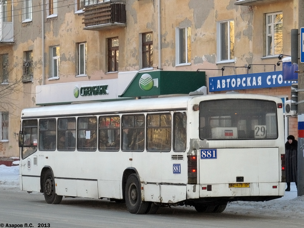 Омская область, Mercedes-Benz O345 № 881