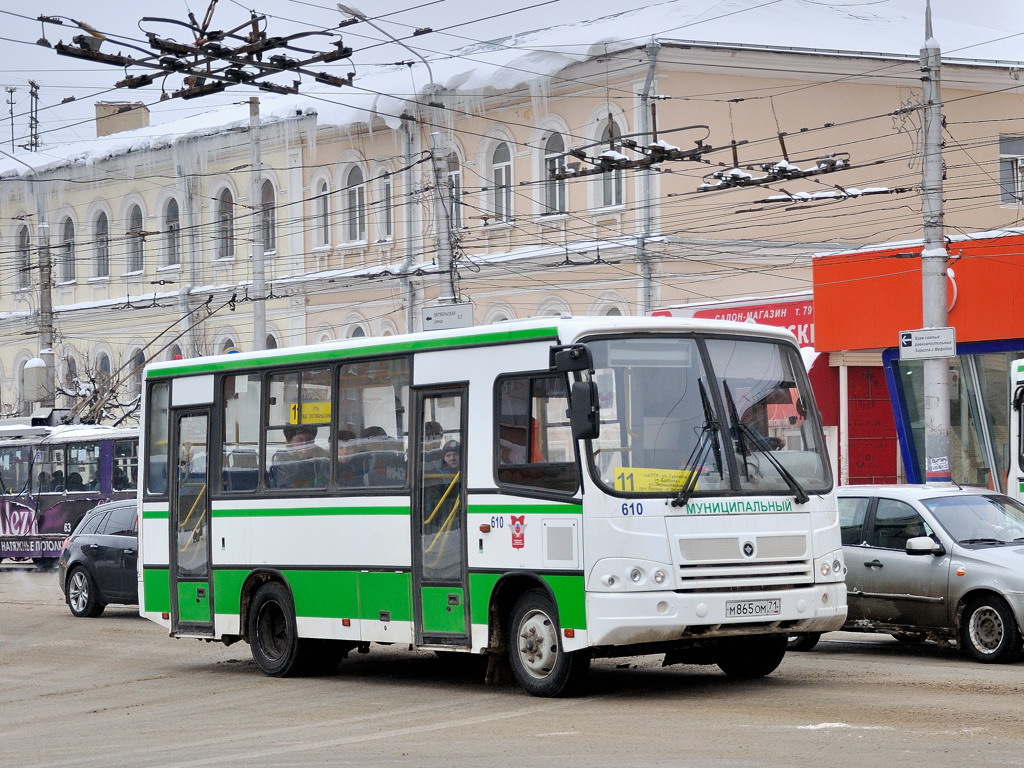 Тульская область, ПАЗ-320402-03 № 610